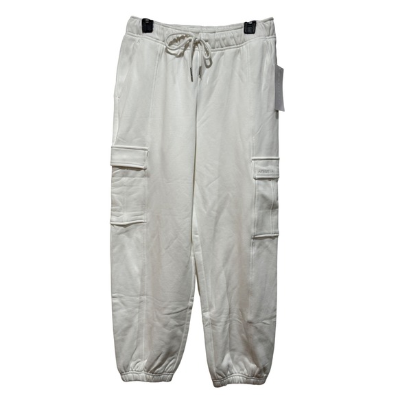 Athleta Pants - NWT Athleta Heavyweight Terry Cargo Jogger Pants S Petite Ivory Off-white Cargo